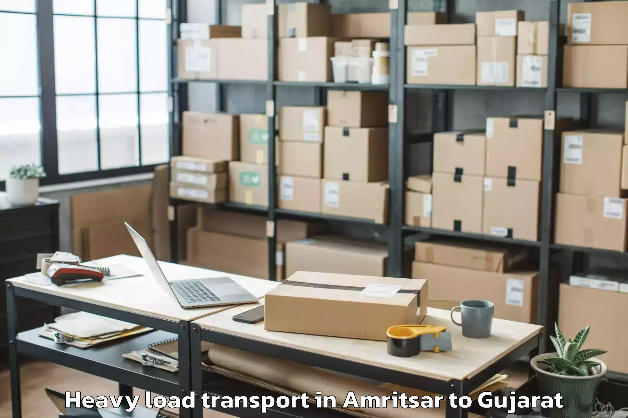 Book Amritsar to Navrangpura Heavy Load Transport Online